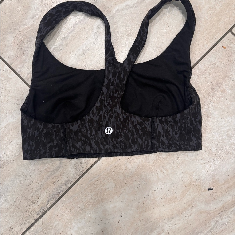 lululemon athletica Patterned Black Sports Bra